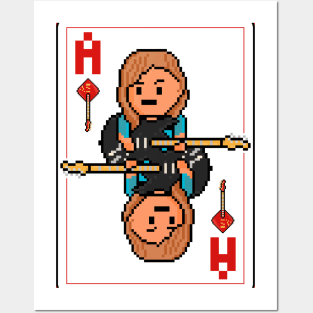 Pixelrockstars Ace of Diamonds Playing Card Posters and Art